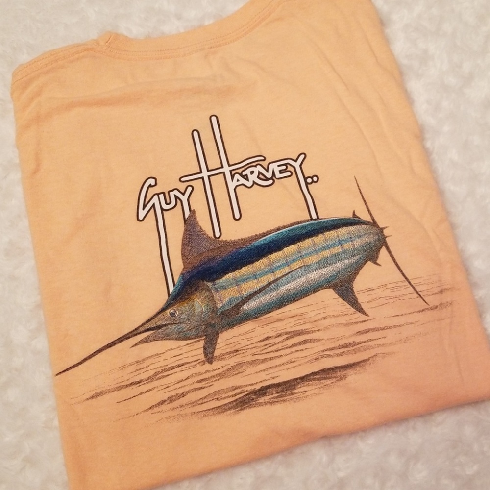 Peach colored Guy Harvey t-shirt!